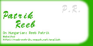 patrik reeb business card